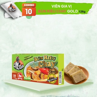 Combo 10 hộp viên gia vị Bún Riêu Chay Gold Ông Chà Và 126g