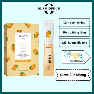 [Hộp 20 gói] Nước súc miệng kháng khuẩn Nội địa Trung Venzen hương trái cây