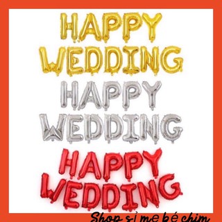 Đổ Sỉ Bộ Bóng Chữ Cưới Happy Wedding SỈ 1X