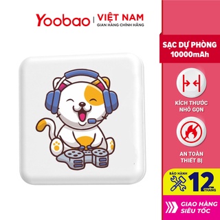 Sạc dự phòng mini dễ thương 10000mAh Yoobao M4 mini - Sạc đồng thời 2 cổng - Bảo hành 12 tháng