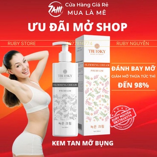 Kem Giảm Mỡ Bụng Cấp Tốc Truesky CHÍNH HÃNG Kem Tan Mỡ Giảm Cân Quế Gừng Giúp Giảm Mỡ Bụng Tay Chân Đùi 200ml
