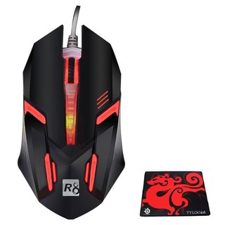 Chuột R8 1602 chuyên dụng Led đa màu ( tặng miếng lót )