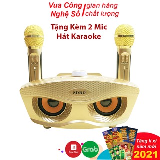 Loa Bluetooth Karaoke SD-306 Tặng Kèm 2 Micro Không Dây , Bass Đập Siêu Hay, Âm Thanh Cực Hay, Dễ Sử Dụng