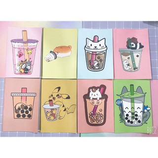 vở trà sữa ô ly S6I46 boba tea tập ôly thời trang dễ thương