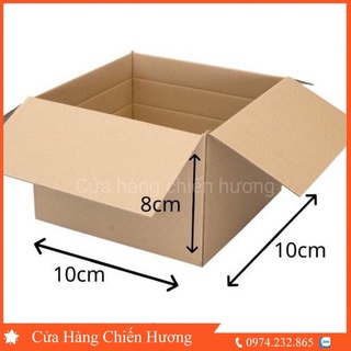 Set 10 Hộp carton 10x10x8 cm