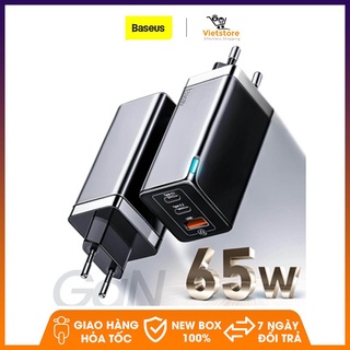 Bộ Sạc Nhanh Baseus GaN 65W USB 4.0 3.0 PD USB-C Type C cho iPhone 12 Pro Max Macbook