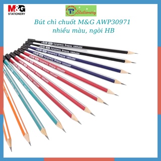 Bút chì gỗ MG ngòi HB có đầu tẩy nhiều màu 30971
