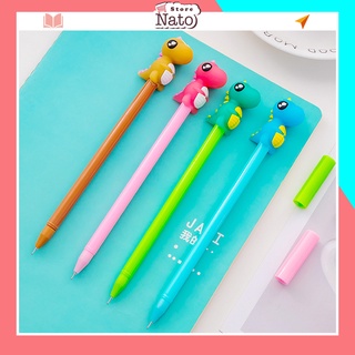 Bút bi hình thú cute mực nước đen cao cấp dễ thương có nắp viết đẹp cho bé NATO BB20