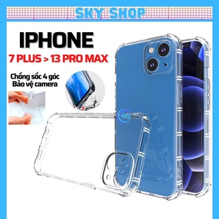 Ốp iphone 14 Pro Max 14 Plus 13 Pro Max 12 Pro Max 11 Pro Max Xs Max X 7 8 Plus - Trong suốt chống sốc bảo vệ Camera