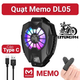 MEMO DL05 | QUẠT TẢN NHIỆT SÒ LẠNH cho điện thoại, Màn hình LED hiển thị nhiệt độ, LED RGB giá rẻ nhất