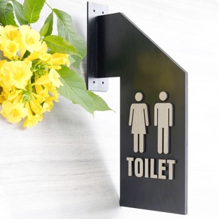 Bảng Toilet 2 mặt gắn tường khu vực nhà vệ sinh WC TL11