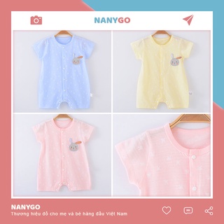 [ Hàng Quảng Châu ] Bộ Body Đùi Cộc Tay Chất Cotton Sợi Tre Tháng Mát Mẫu Bodysuit Cho Bé Trai Bé Gái Và Sơ Sinh - [BDC8