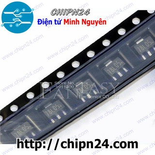 [3 CON] IC 78L05 SOT-89 (SMD Dán) (7805 5V 100mA)