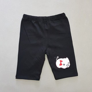 Quần legging lửng bé gái thêu heo con