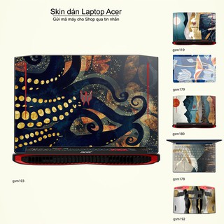 Skin dán Laptop Acer in hình sơn mài (inbox mã máy cho Shop)