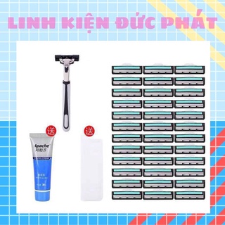 Dạo Cạo Râu 36 Lưỡi Dao Kép, 1 Thân Dao, 1 Tuýp Bọt