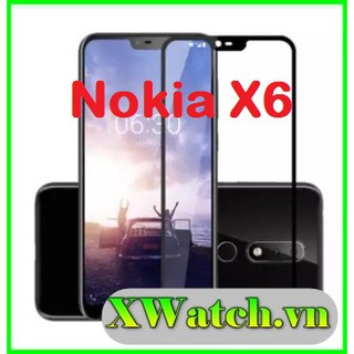 Cường lực full màn Full keo Nokia X6/6.1plus Nokia X5/5.1plus Nokia X7 thế hệ mới