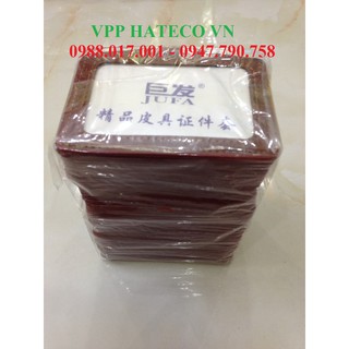 Thẻ đeo nhân viên da ngang (1 mặt) combo 50 Bộ mặt thẻ da ngang