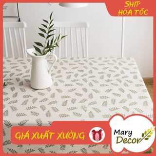 Khăn trải bàn Lá nhỏ viền ren (đủ kích thước) - B04