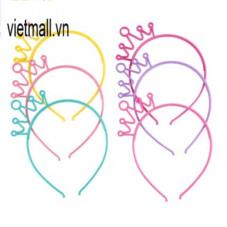 6mm Bờm tóc nhựa hình vương miện có răng cưa phụ kiện bờm tóc DIY Handmade