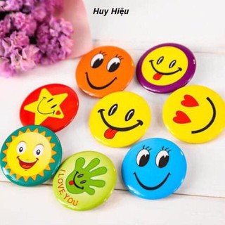 Huy Hiệu Cài Áo Hình Mặt Cười nhiều loại 3cm