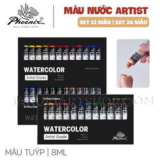 Màu nước hạng artist Phoenix (set 12-24 màu) 8ml