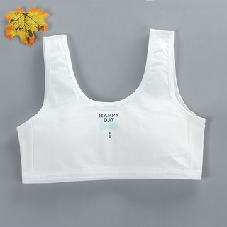 Áo lót lá bé gái đệm vải cotton thoáng mát cho học sinh nữ mới lớn tuổi dậy thì