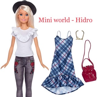 Set búp bê Barbie Fashionistas thời trang kèm váy túi