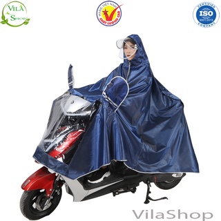 Áo Mưa Có Kính Chắn Nước Che Mặt Cánh Dơi Chống Thấm, Áo Mưa 1 Người Có Túi Chùm Gương Chiếu Hậu Phản Quang Tiện Lợi