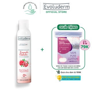 Xịt khử mùi toàn thân Evoluderm chiết xuất Lựu đỏ ngăn khuẩn gây mùi suốt 24h - 200ml (15256)