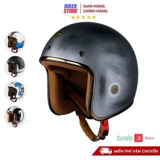 Mũ Bảo Hiểm 3/4 Royal M20C Tem Màu, Logo Viền Đồng - BH Chính Hãng 12 Tháng