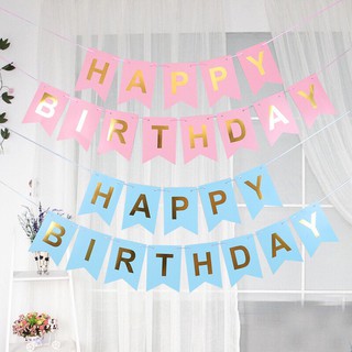Dây Cờ Chữ Happy Birthday Ép Kim Trang Trí Sinh Nhật