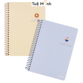Vở note cornell B5 200 trang Klong MS 588 bìa nhựa lò xo đơn C Notes sổ dot và caro