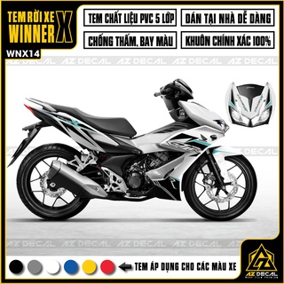 Tem Winner X GTR Mẫu Tem Cho Xe Màu Đen, Đỏ, Trắng, Xanh | WNX14 | Chất Liệu Tem Rời Chống Nước, Chống Bay Màu