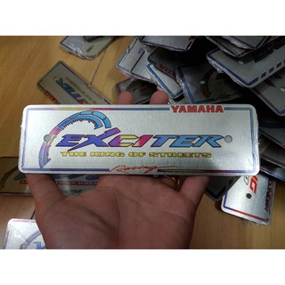 Bảng Tên inox EXCITER 150 - Khung bảng số trước Ex150 - caoducracing.com  full ốc pass gắn các xe