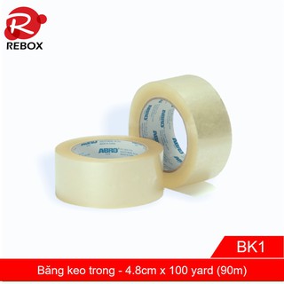 Băng dính 4.8cm - 12 cuộn băng keo trong đóng hàng (block 6 cuộn/kg)