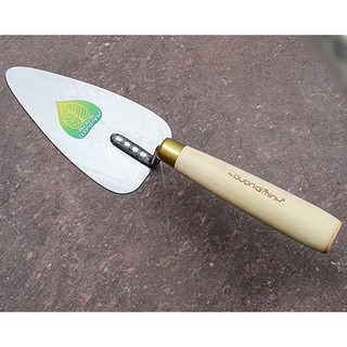 Bay Xây Tô Hình Lá Bồ Đề Lưỡi Thép 17cm x 9cm Cán Gỗ Dài 16cm