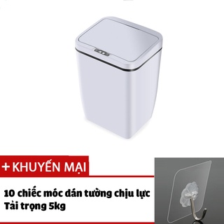 [Bảo hành 1 năm - tặng kèm 5 móc dán tường ] Thùng rác 15L cảm ứng tự mở đóng TZL-15L thông minh tiện ích sang trọng