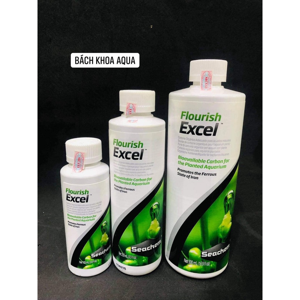 Seachem Flourish Excel – dung dịch bổ sung CO₂ lỏng cho cây thủy sinh, hàng chính hãng