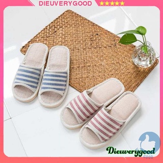 Dép lê nam nữ mang đi ở trong nhà văn phòng khách sạn spa mùa đông đế xốp nhẹ vải bố êm chân chống trơn Dieuverygood