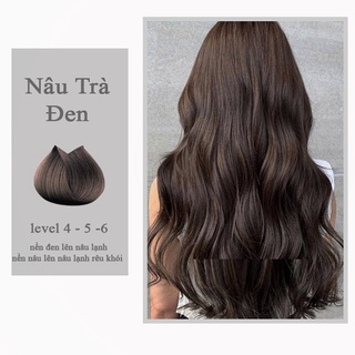 Thuốc Nhuộm Tóc Màu Nâu Trà Tại Nhà Kèm Trợ Nhuộm Black Hair Tea Dye Color