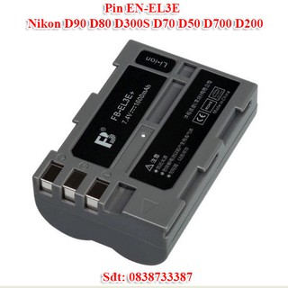 Pin máy ảnh Nikon D90 D80 D300S D70 D50 D700 D200 - Nikon EN-EL3E