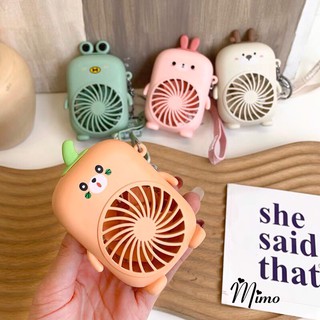 Quạt sạc tích điện cầm tay  có đế để bàn kèm dây làm móc khóa cực  xinh  hình thú ngộ nghĩnh đángyêu