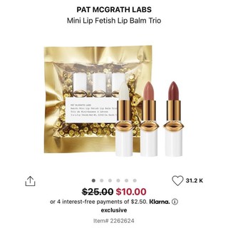 Set SON DƯỠNG MÔI MINISZIE PAT McGRATH LABS Mini Lip Fetish Lip Balm Trio