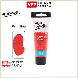 Màu Acrylic Mont Marte 75ml - Vermilion - Acrylic Colour Paint Signature 75ml (2.54oz) - MSCH7509