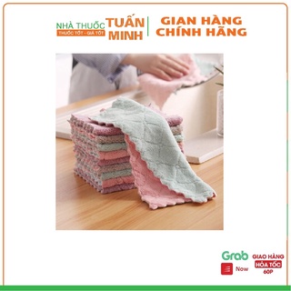 Khăn lau bếp đa năng 2 mặt siêu thấm, kháng khuẩn. Giúp lau bếp, bát đĩa, bàn ghế, ô tô