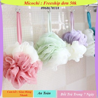 Bông Tắm Tròn Cao Cấp ❤️FREESHIP❤️ Hàng Loại 1 Xuất Nhật 2 Màu Kết Hợp Xinh Sắn