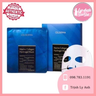 Mặt Nạ Celderma Marine Collagen Hydrogel Mask Màu Xanh (hộp 3 miếng)