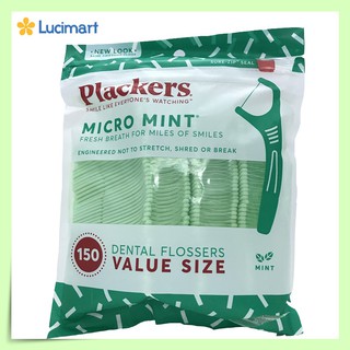 Tăm Chỉ Nha Khoa Plackers Micro Mint Dental Floss Picks [Hàng Mỹ-Giá Tốt]