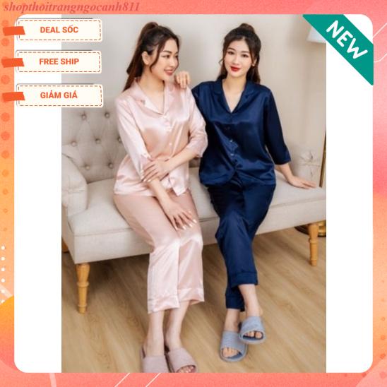Bộ đồ ngủ lụa thu đông Winny 21524
